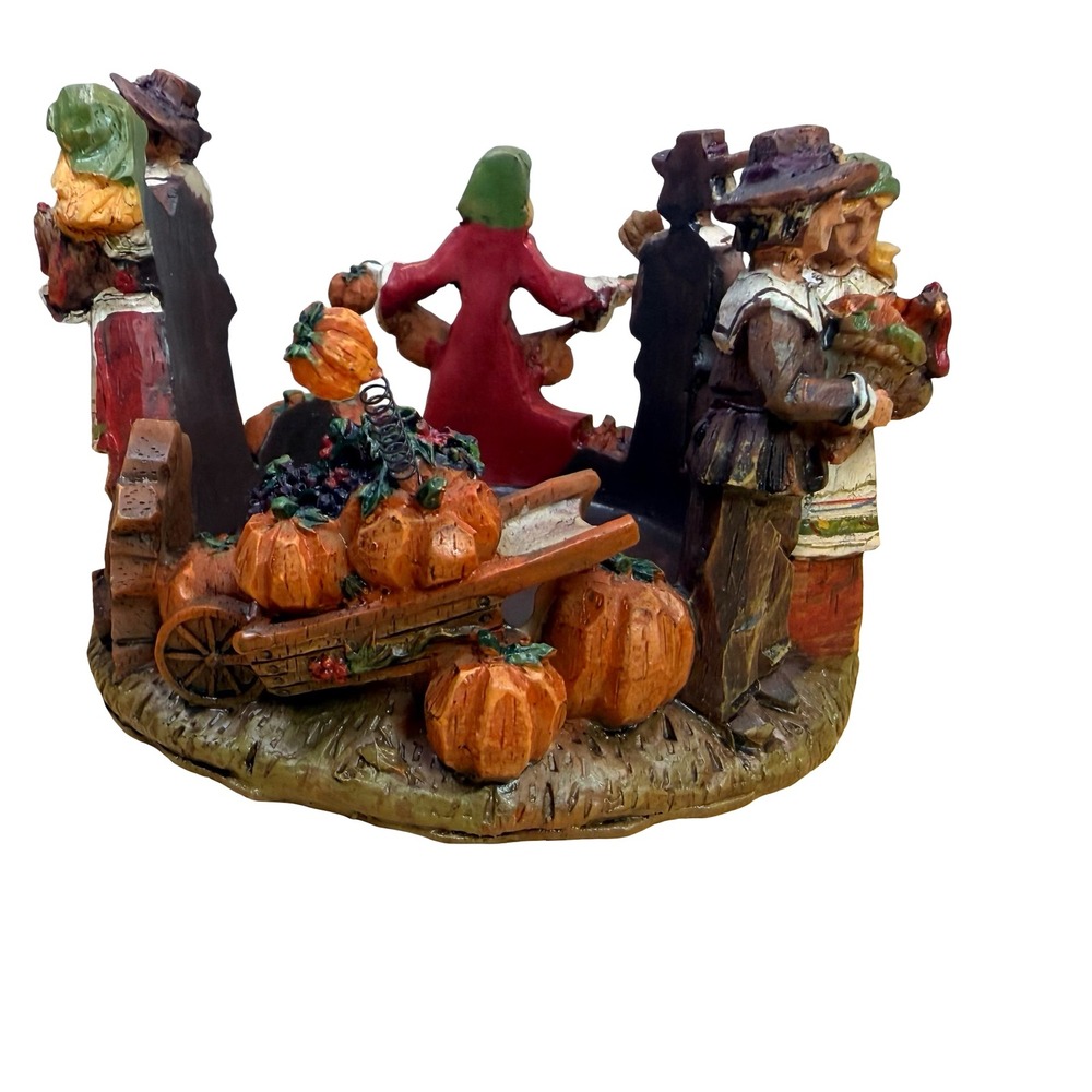 Kohls Happy Harvest Pilgrim Thanksgiving Pillar Candle Holder Fall Table Decor